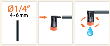 Hướng dẫn lắp đầu tưới nhỏ giọt cuối dòng Claber 0-10 l/h 91214