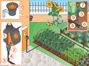 Thiết kế hệ thống tưới nhỏ giọt cho rau, thiết bị tưới tự động chất lượng cao.