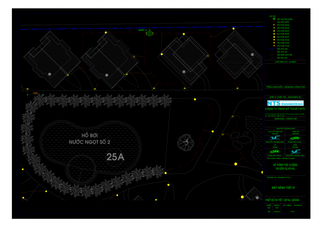 Bản vẽ auto cad hướng dẫn thiết kế hệ thống tưới tự động, lắp đặt thiết bị tưới tự động.
