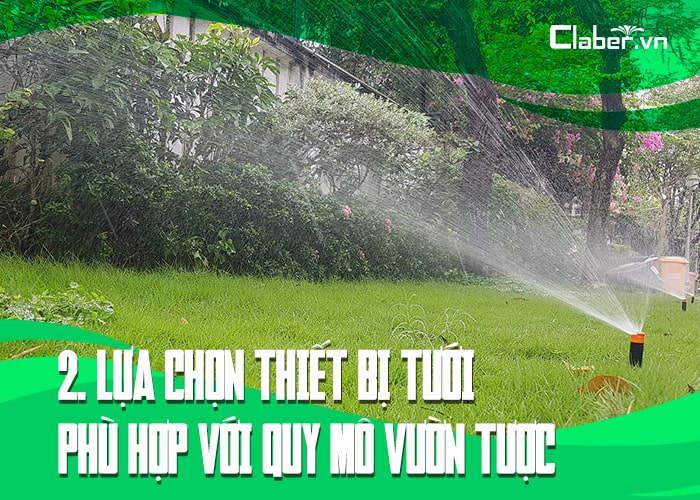 lựa chọn thiết bị tưới