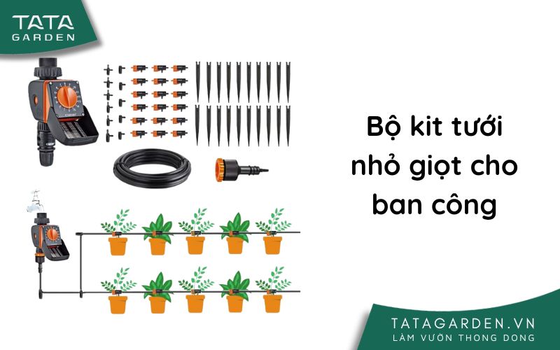 Chuẩn bị vật tư: tất cả chỉ cần 1 bộ Timer Drip Kit 20 Claber.