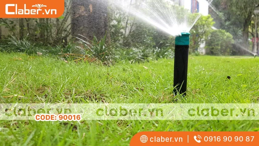 Béc tưới phun mưa đường kính 5m tạo ra cơn mưa tưới ướt xung quanh