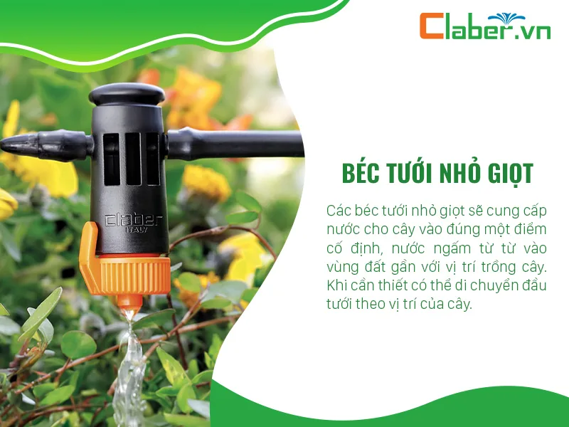 Béc tưới nhỏ giọt cho hệ thống tưới sân vườn
