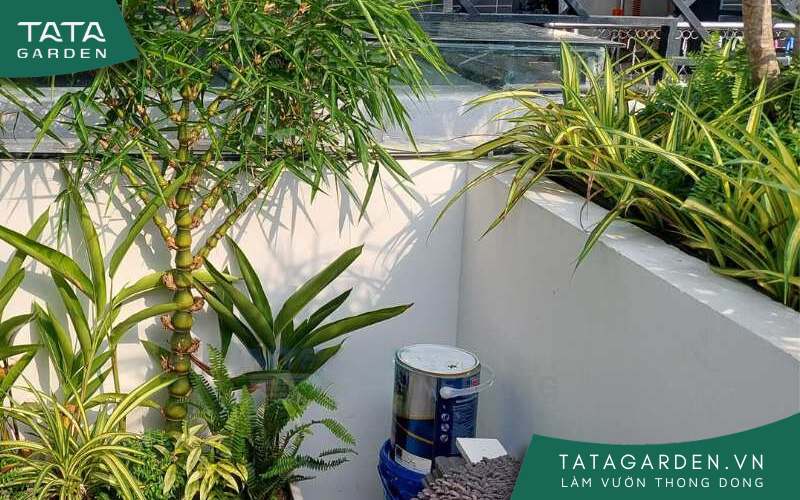 Cảnh quan một góc ban công nhà khách