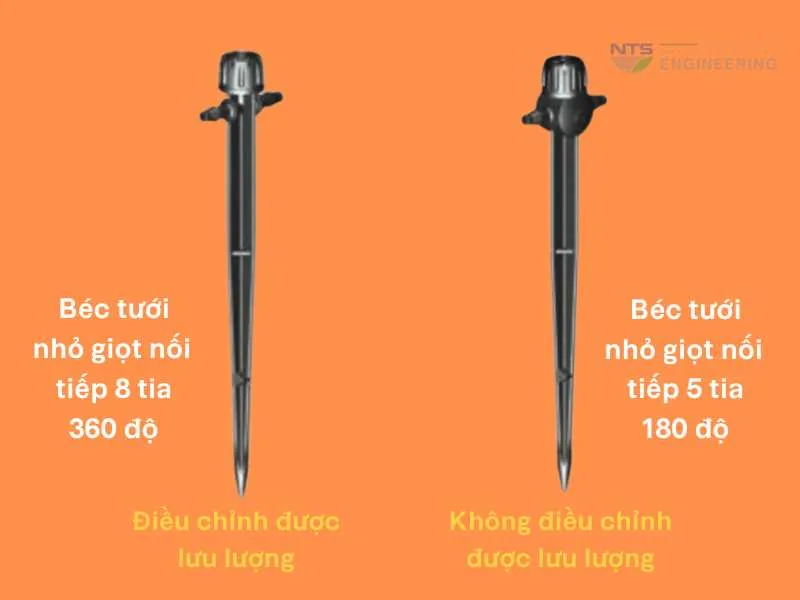 Đầu tưới nhỏ giọt nối chuyên dùng cho tưới gốc
