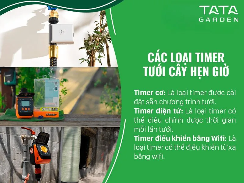 Các loại timer tưới cây hẹn giờ