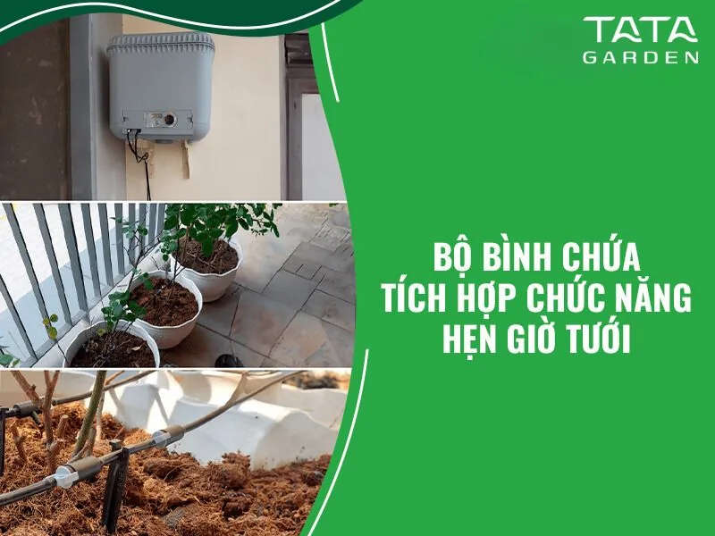 Bộ bình chứa tích hợp chức năng hẹn giờ tưới