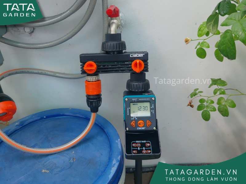 Mẫu timer hẹn giờ được lắp cho hệ thống tưới cây tự động quận Tân Phú