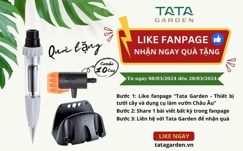 Like Fanpage – Nhận ngay quà tặng từ Tata Garden
