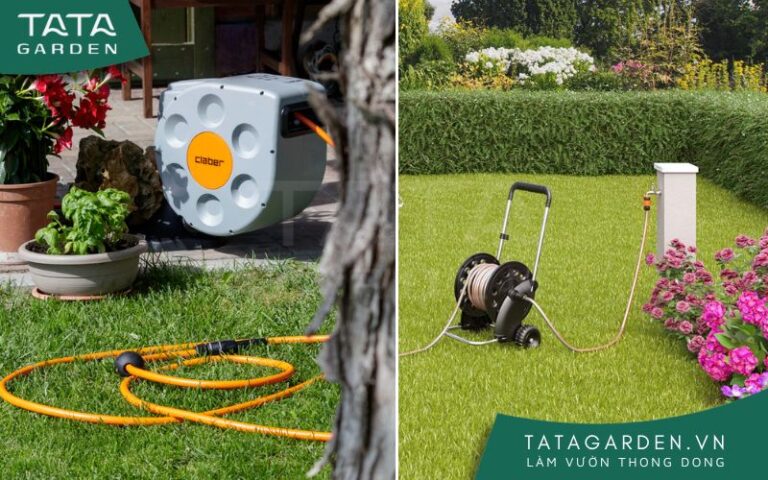 Cuộn vòi tự thu dây và cuộn vòi xe đẩy