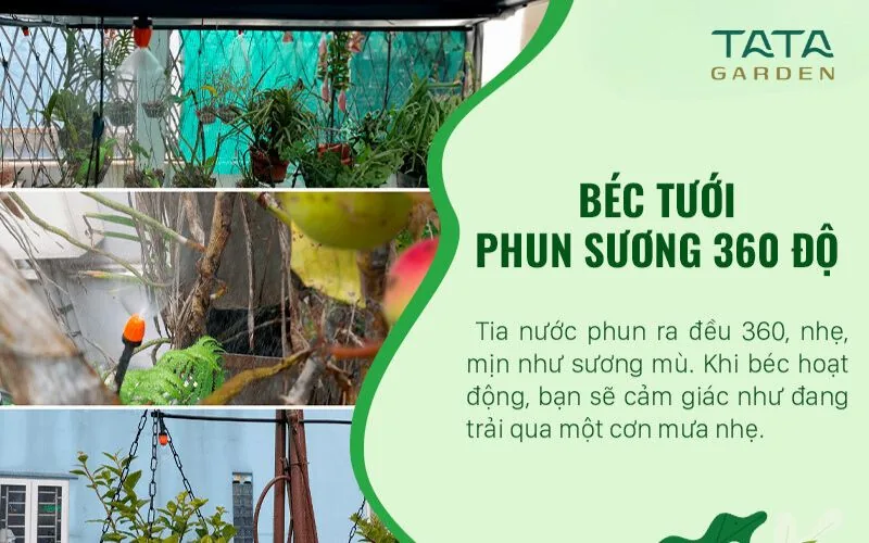 Béc tưới phun sương 360 độ