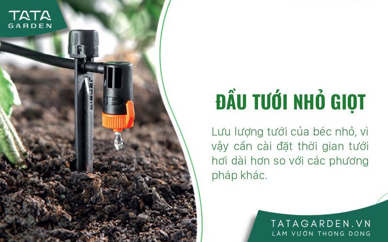Đầu tưới nhỏ giọt cho rau