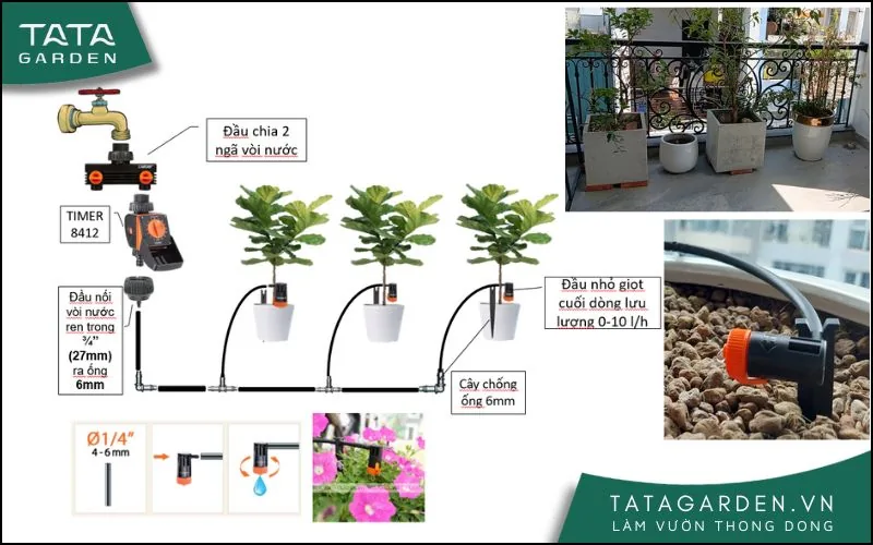 Hệ thống tưới tự động nhà phố