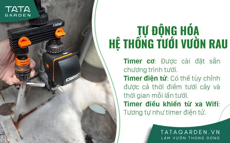 Tự động hóa hệ thống tưới tự động bằng timer hẹn giờ