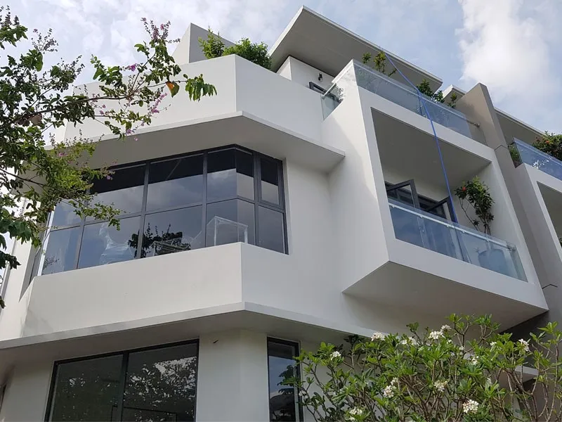 Nhà phố có nhiều khu vực trồng cây với giải phái pháp chia zone khác nhau