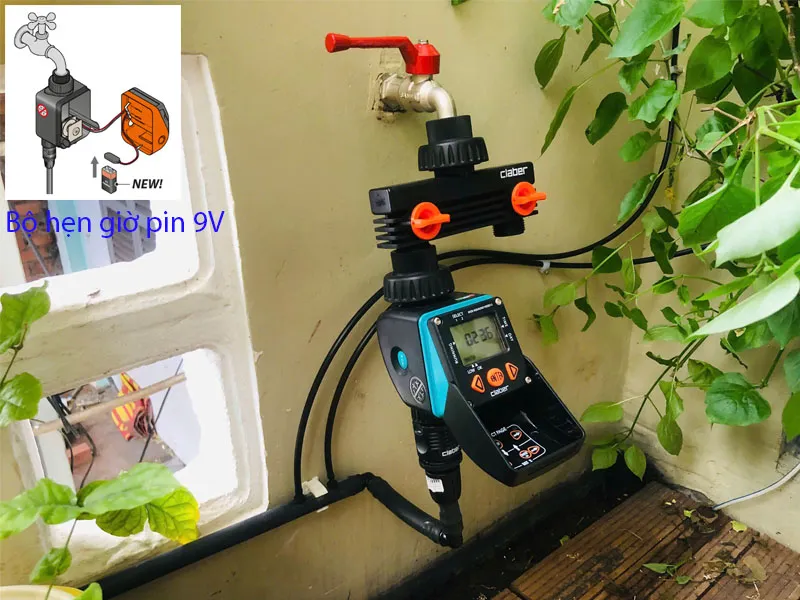 Timer tưới tự động chạy bằng pin