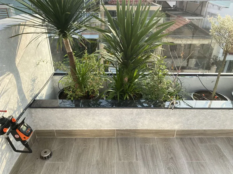 Hệ thống tưới tự động lắp đặt gọn gàng sạch sẽ