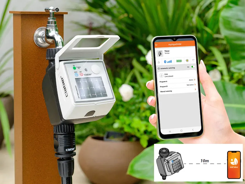 Timer tưới cây tự động bằng năng lượng mặt trời