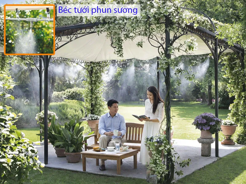 Hệ thống tưới phun sương làm mát cảnh quan