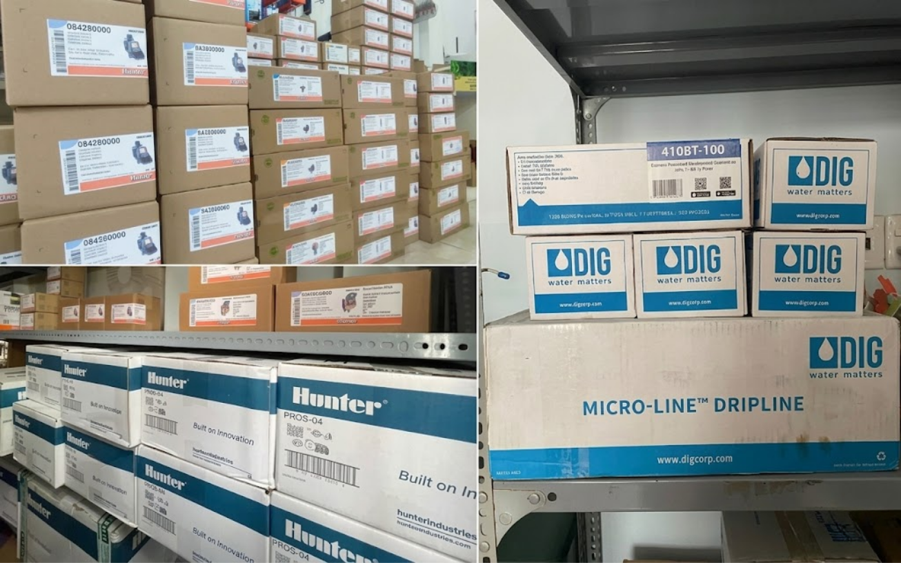 Một số thương hiệu thiết bị tưới tại Tata Garden