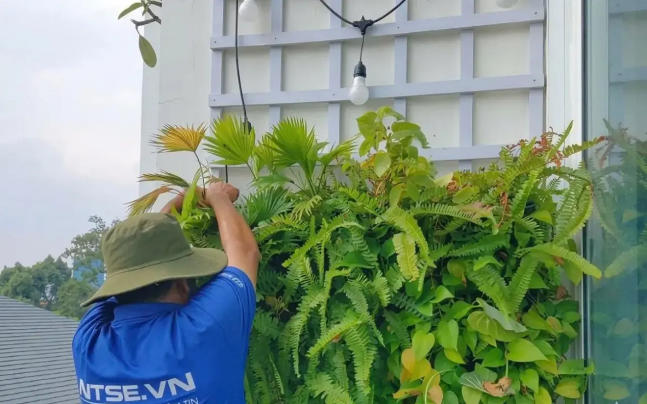 Hình ảnh nhân sự đang thi công