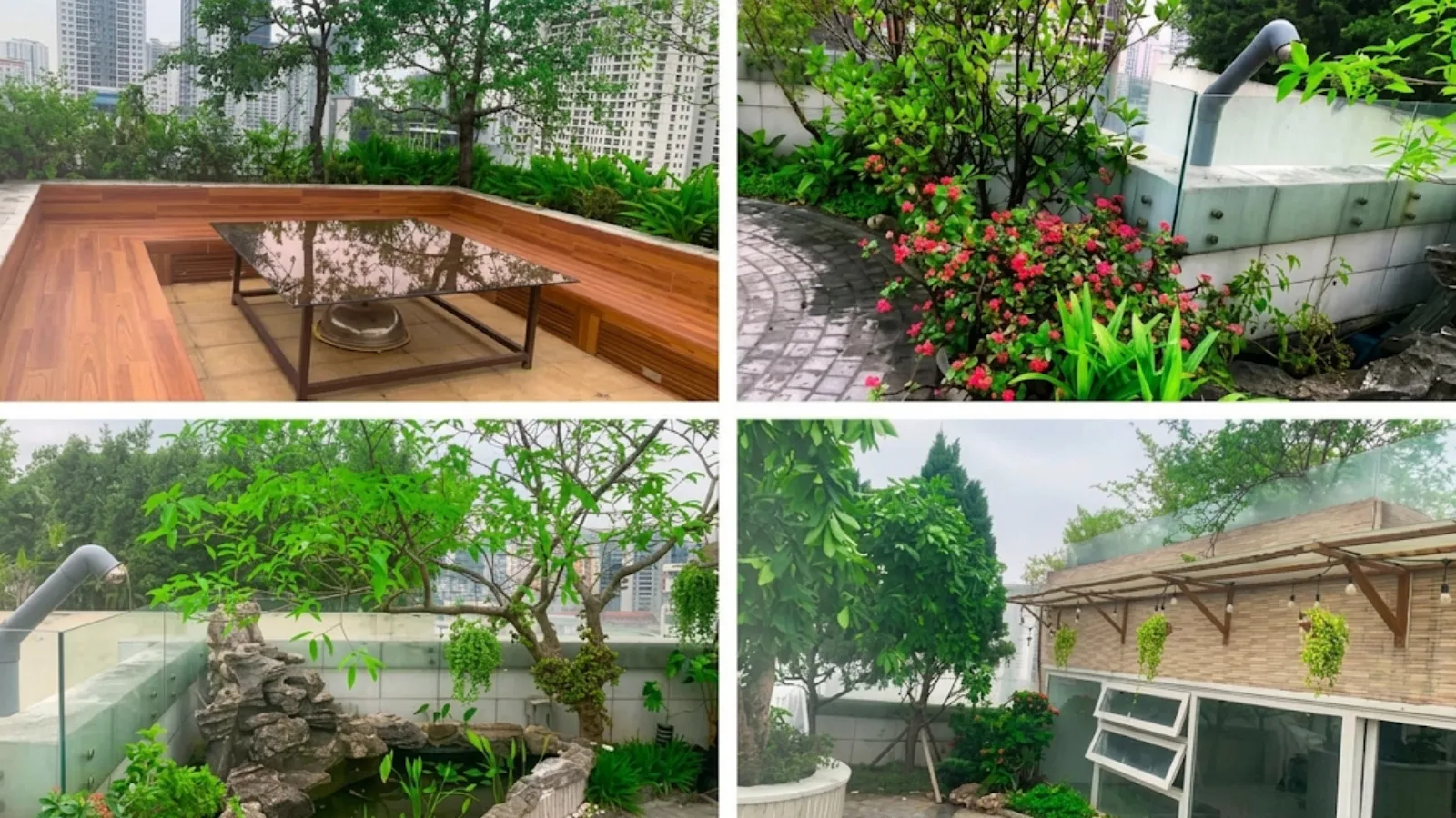 Hình ảnh các góc sân vườn nhà khách