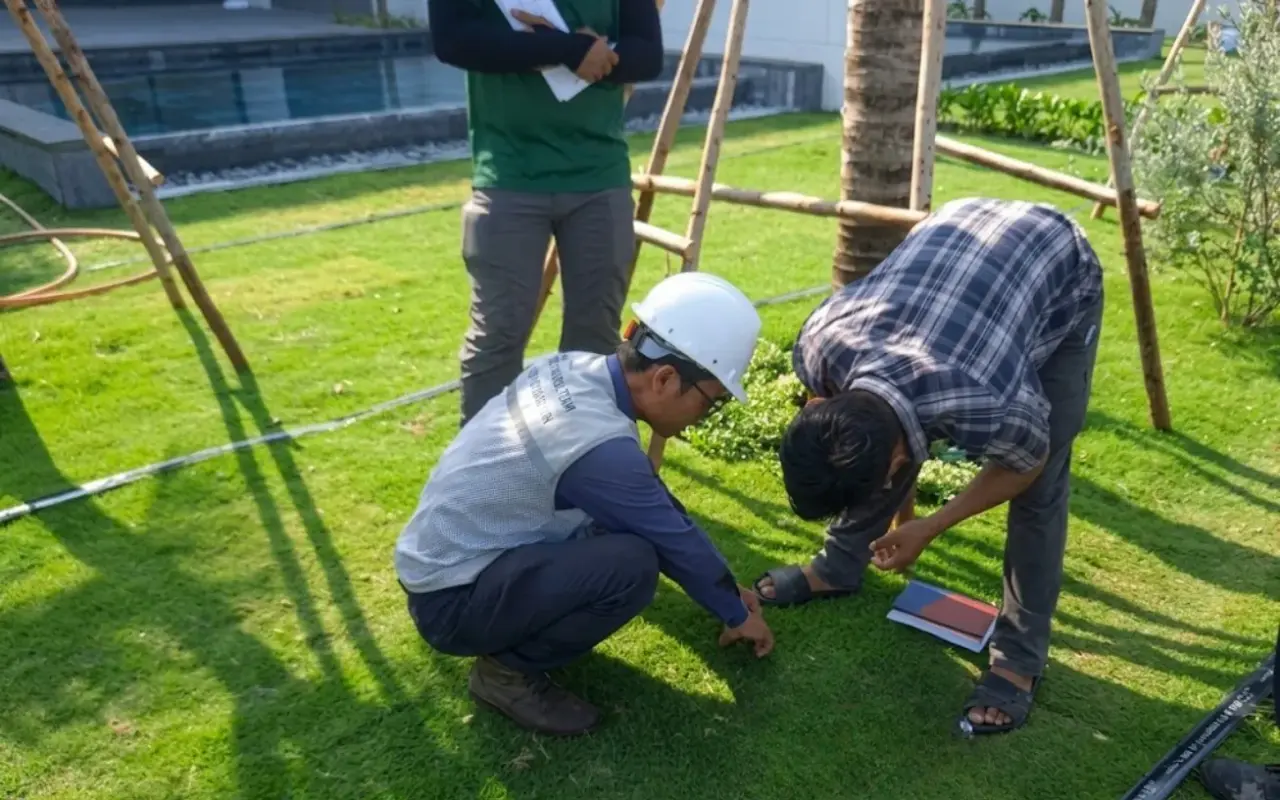 Hình ảnh khảo sát, đo đạc tại nhà khách