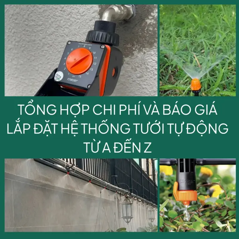 Tổng hợp chi phí và báo giá lắp đặt hệ thống tưới tự động