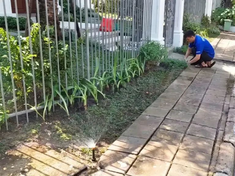 Thi công lắp đặt hệ thống tưới tự động cho Villa xây mới tại Quận 7