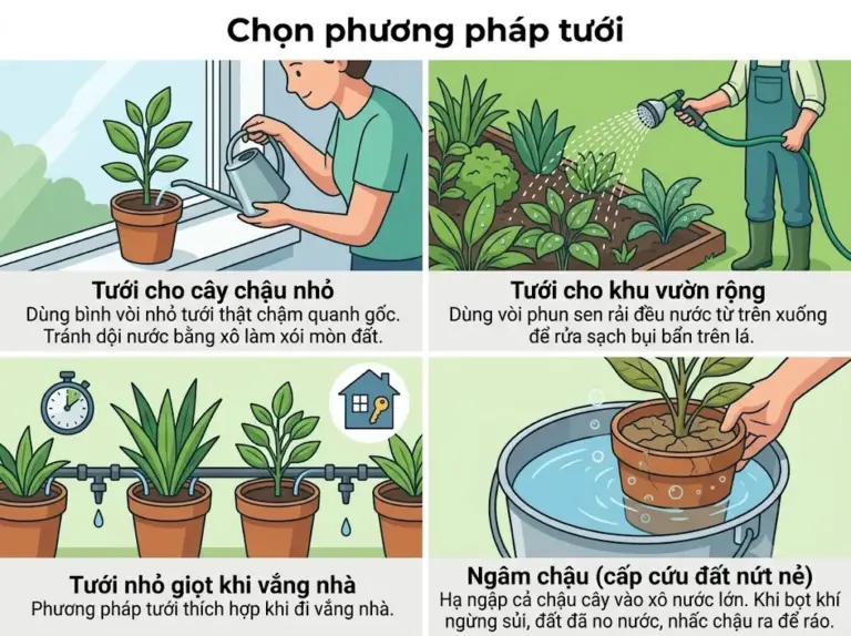 Chọn phương pháp tưới