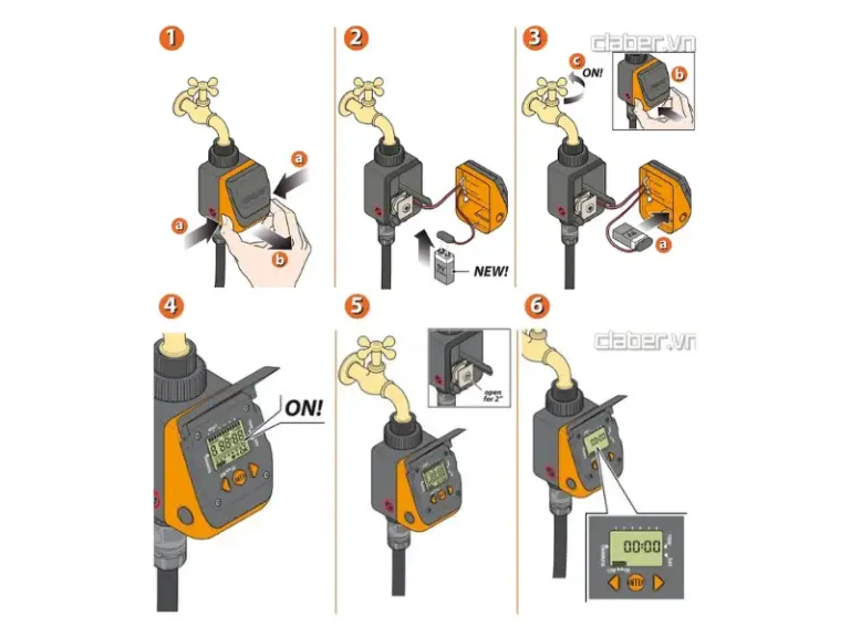 Lắp pin và khởi động thiết bị