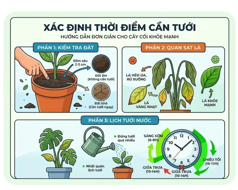 Xác định thời điểm cần tưới