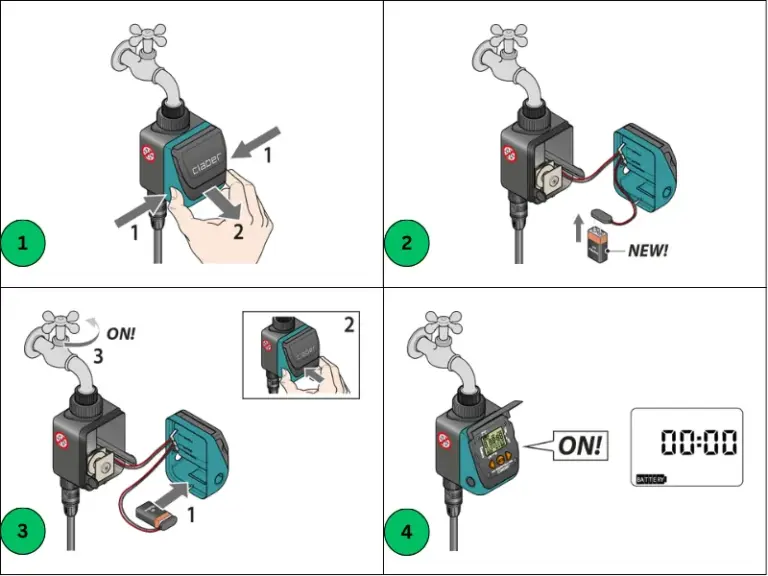 Lắp pin và khởi động thiết bị